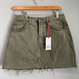 BDG Army Green Cotton Denim Skirt (M) NWT